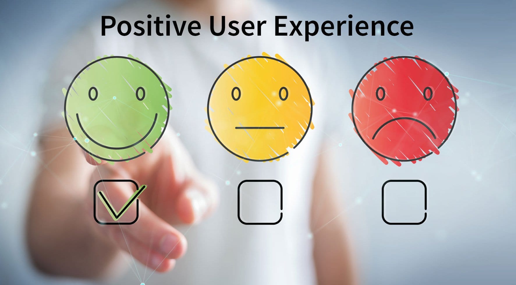 Three choices with check boxes to gauge user experience is a must to improve website user experience.