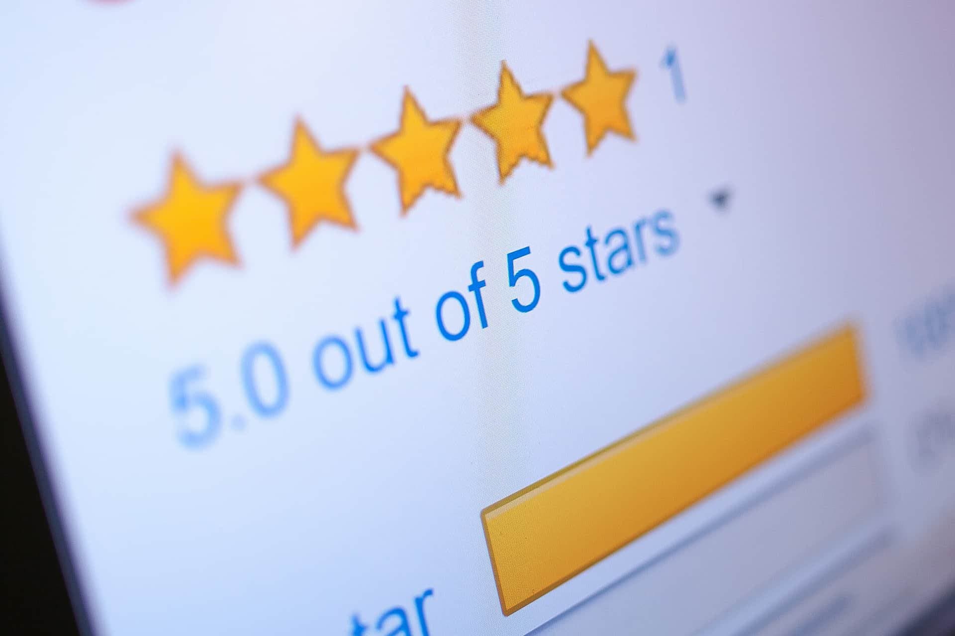 Five out of five local business reviews.