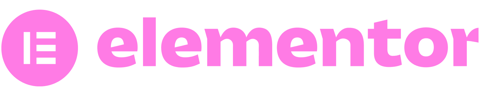 Elementor Logo in pink lettering.