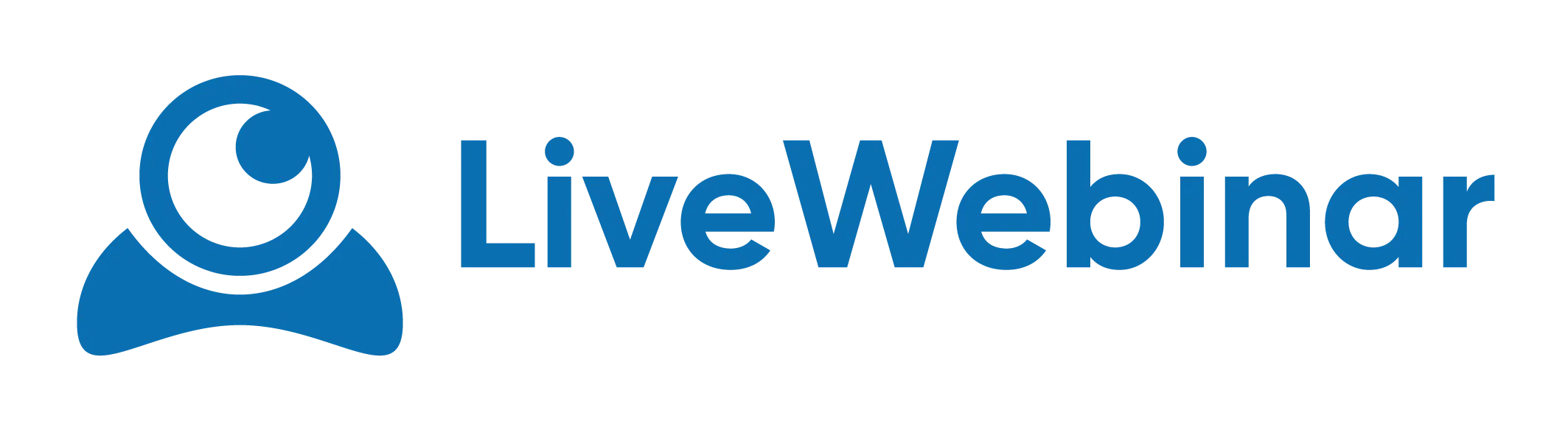 LiveWebinar logo in blue letters on a transparent background.