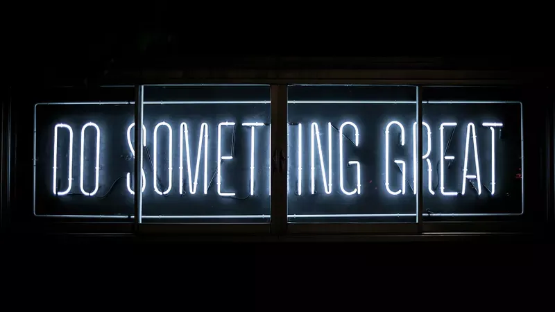 Do Something Great in neon.