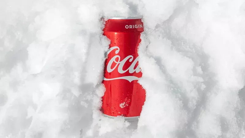 Coco-Cola uses the color red to standout.