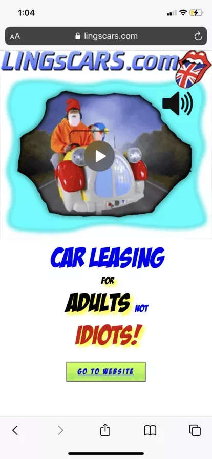 Web Design Mistakes found at Lings Cars