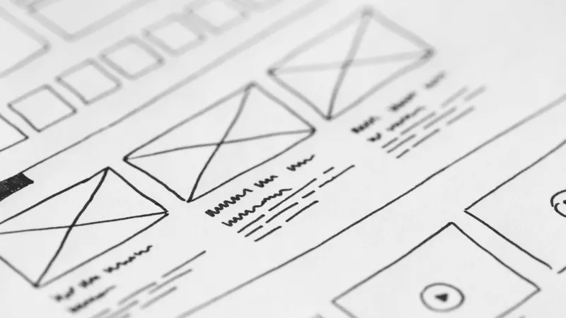 Sketch of a layout of a new RV park web design.