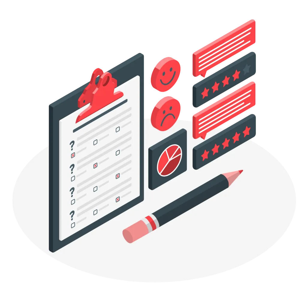 Website Audit services: clipboard and pencil for grading the audit.